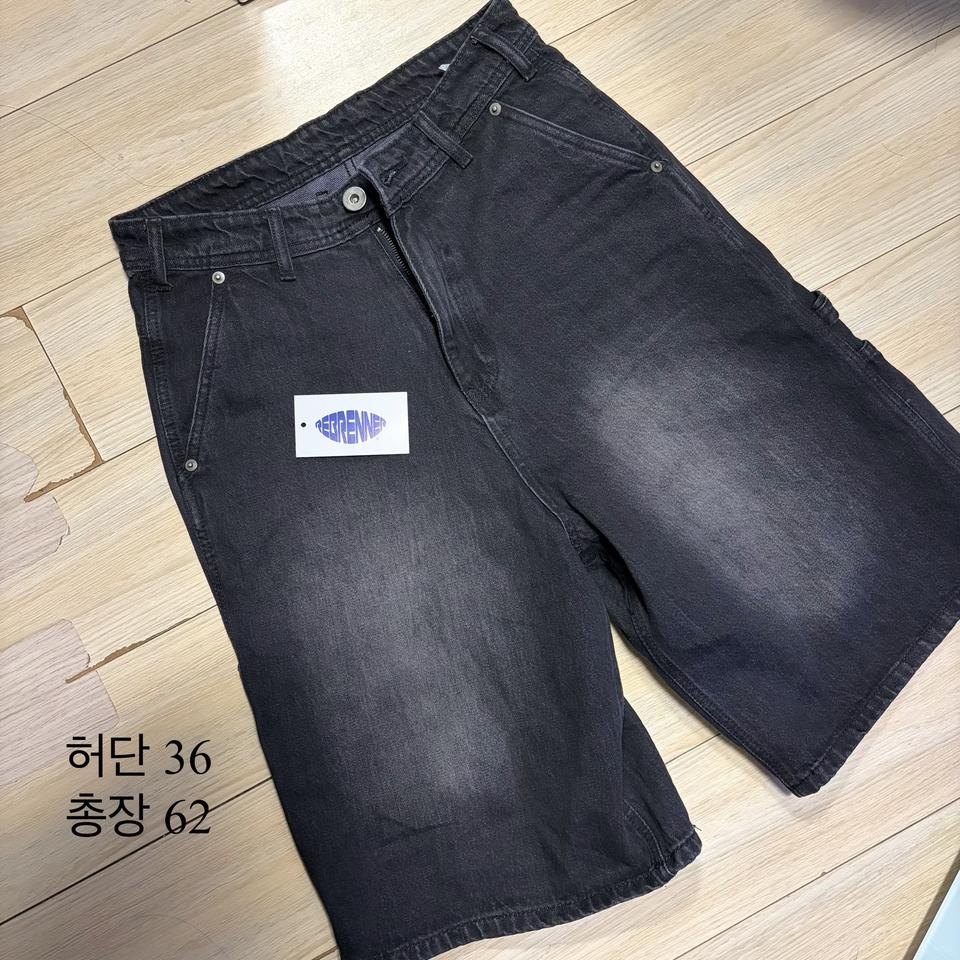 무신사(리브레너) 반택포 공용 버뮤다핏 오버사이즈 카고 데님 숏츠팬츠