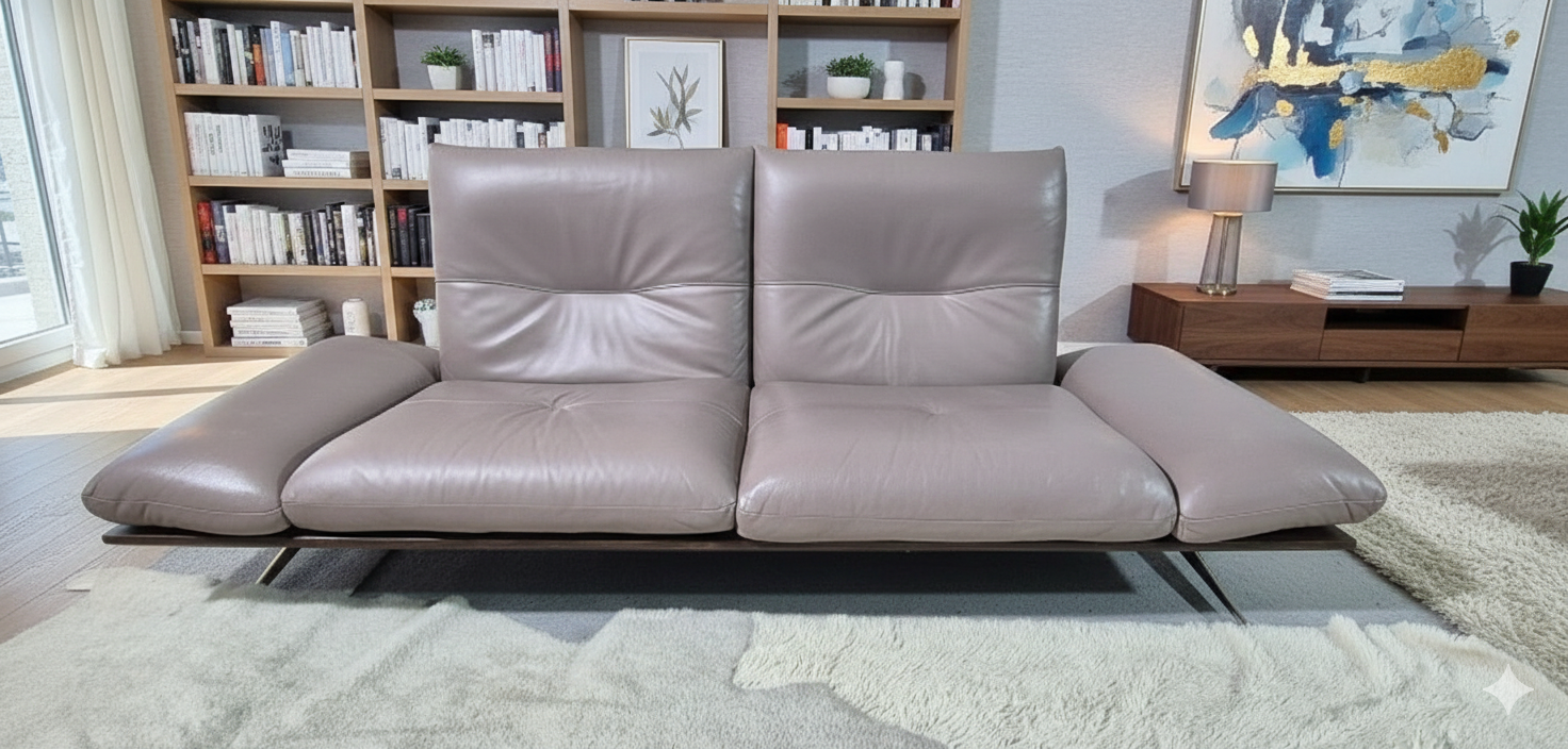 한샘 바흐801 이태리 마스트로또 천연 통가죽 3인 소파쇼파