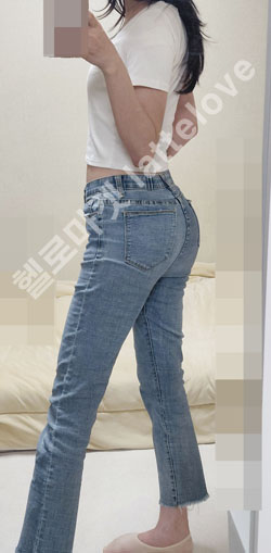 밴딩 컷팅 스키니진 S (착샷O)