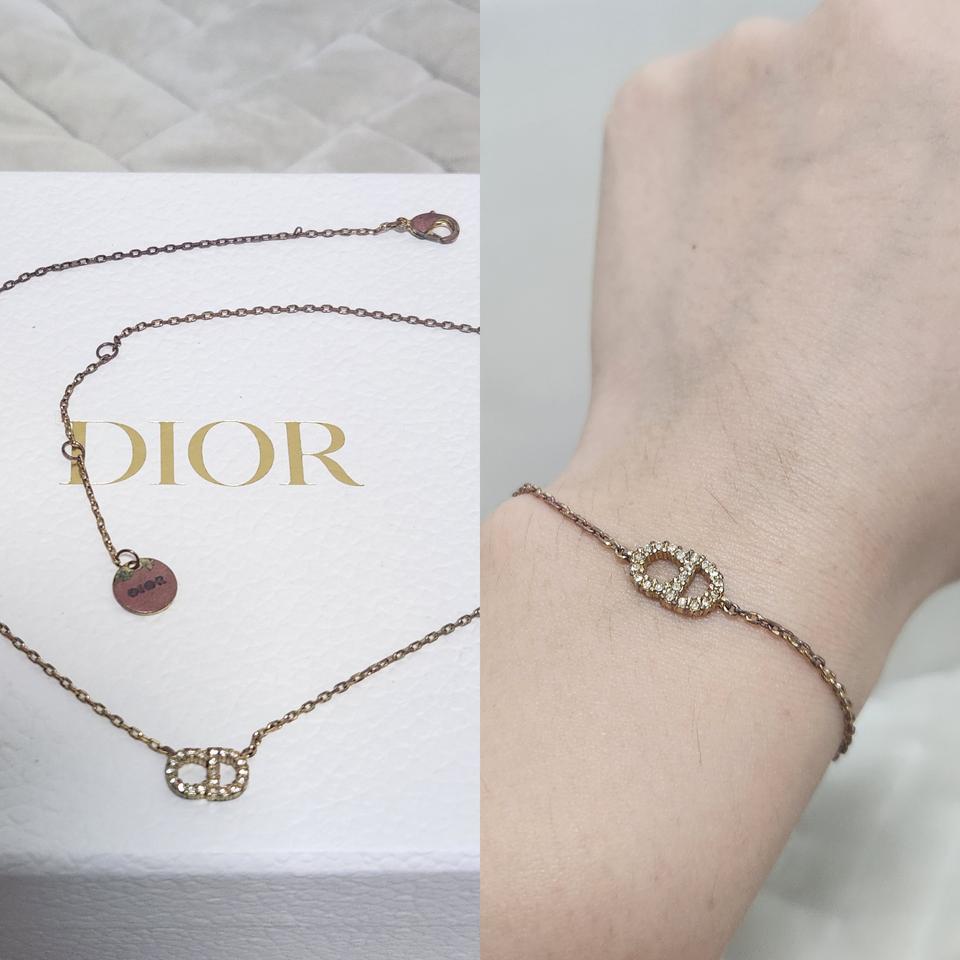 [급처/925silver/각인완벽] 디올 CD 로고 큐빅 목걸이 & 팔찌