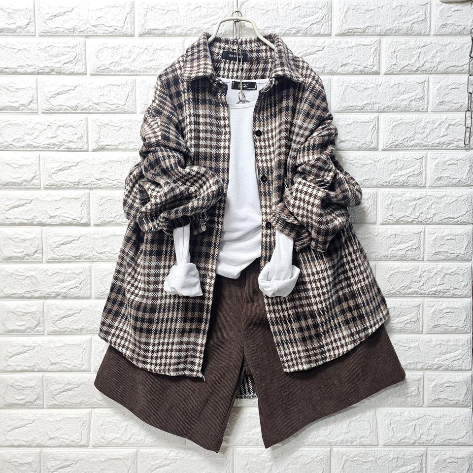 퍼프소매체크남방