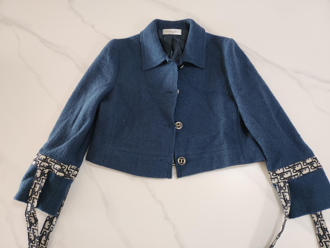 디올 모직 크롭 자켓 (55-날씬66)