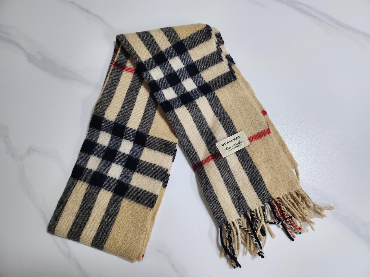 버버리 베이지 캐시미어 머플러 (160*20)