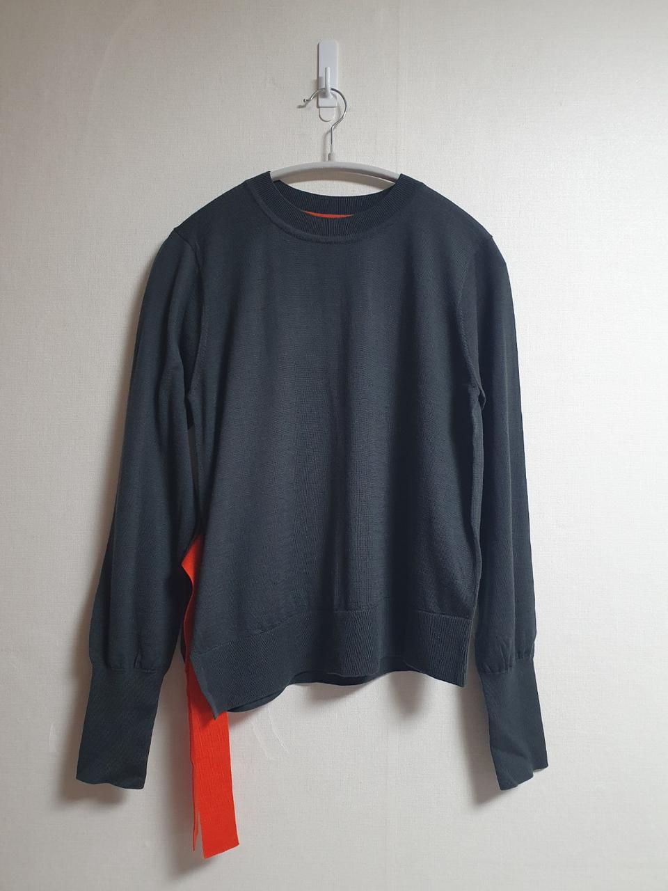 랑방 앙 블루 니트 38 / 리본 디테일 울 니트 3296814