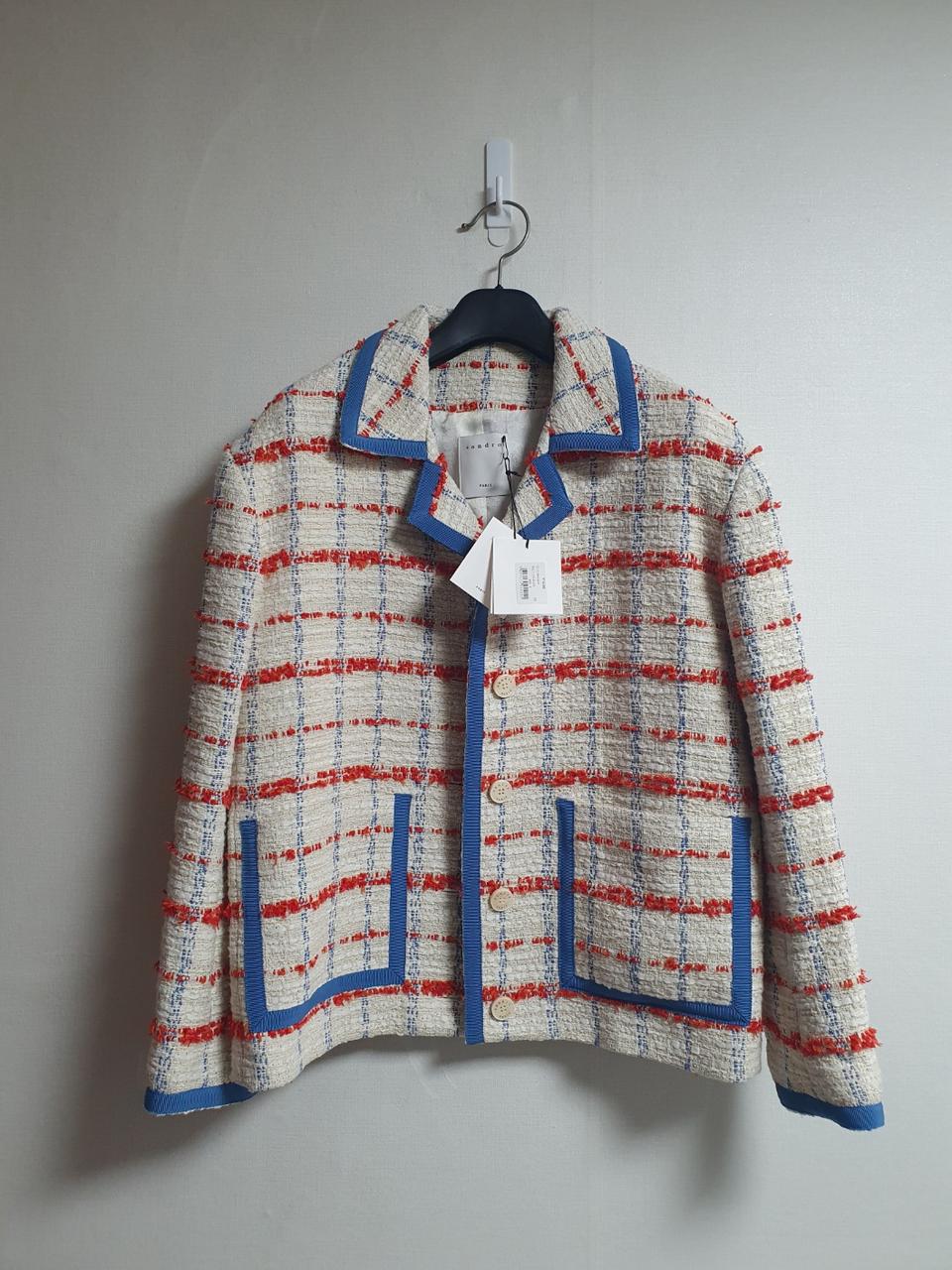 산드로 Idaline 멀티컬러 트위드자켓 / 정품택