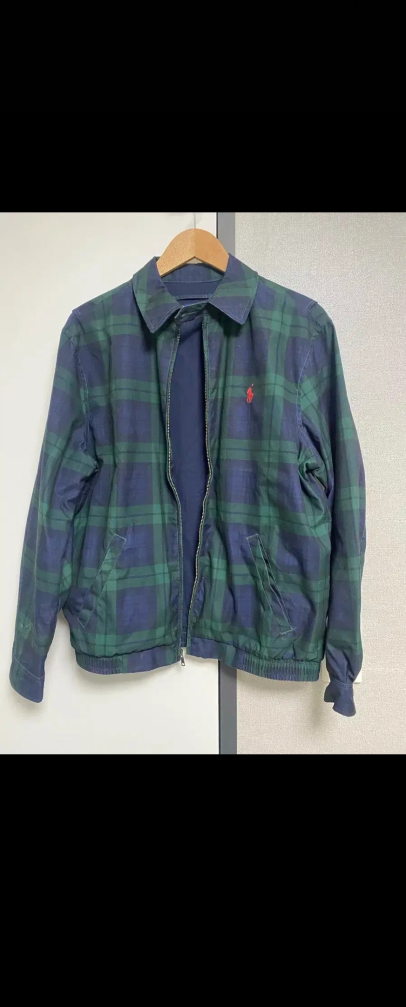 남녀공용 폴로 랄프로렌 타탄체크자켓 점퍼