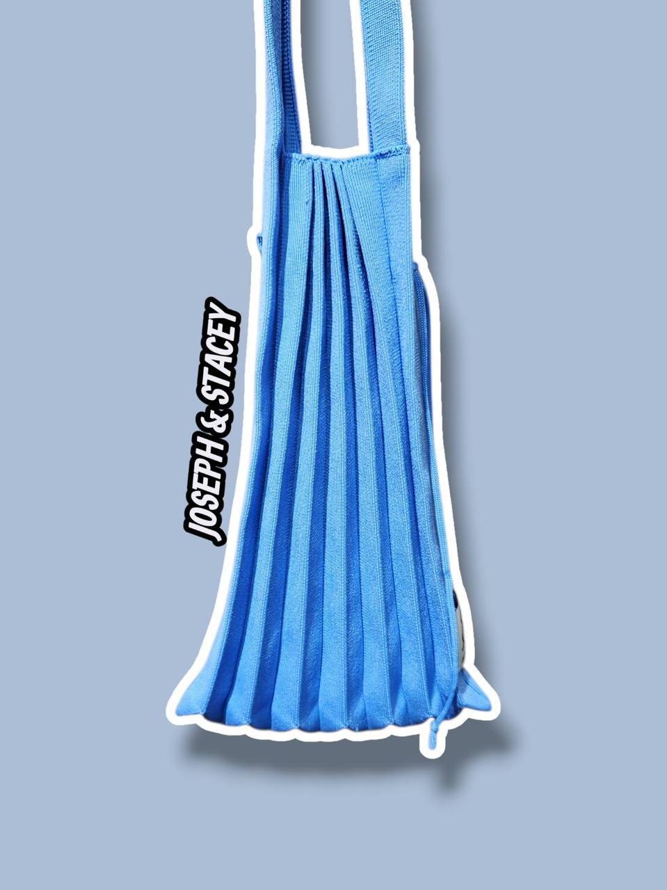 조셉앤스테이시 플리츠 니트백 블루 /0210