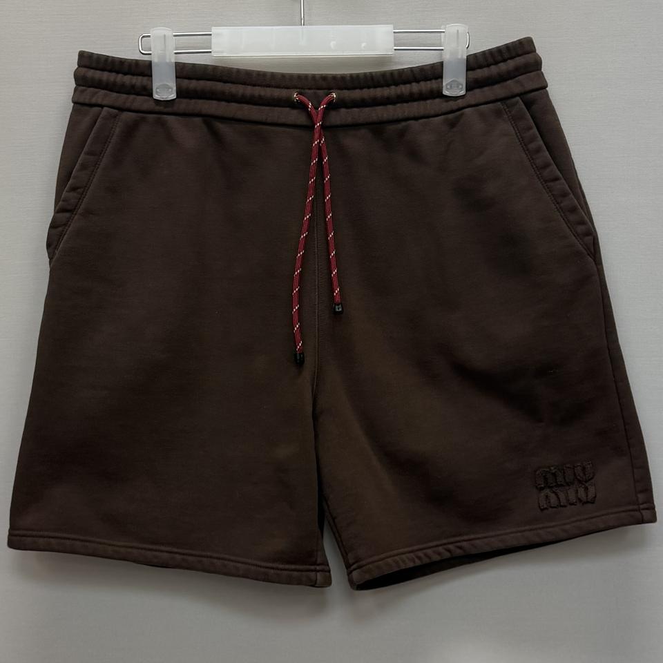 미우미우 코튼 플리스 로고 팬츠 ( 33 34 ) 