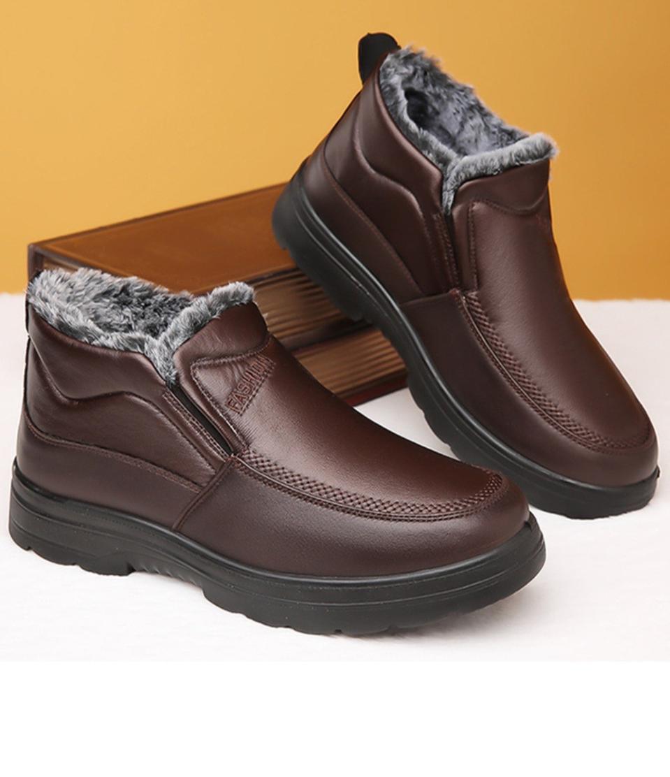 남성 겨울 털안감 따뜻한 미끄럼 방지 방한화색상 블랙 브라운싸이즈