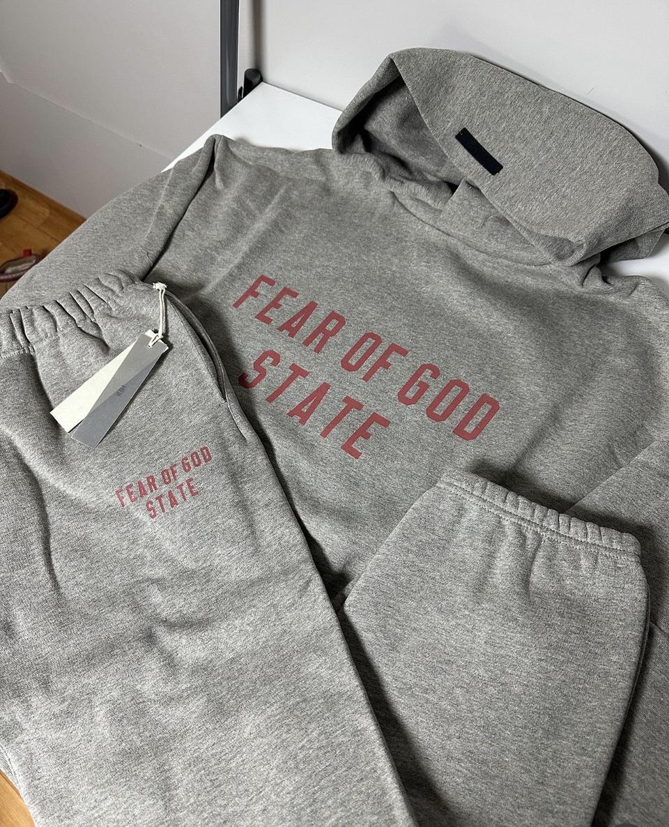 피오갓 스테이트 셋업 후드,바지 그레이 XL 새상품