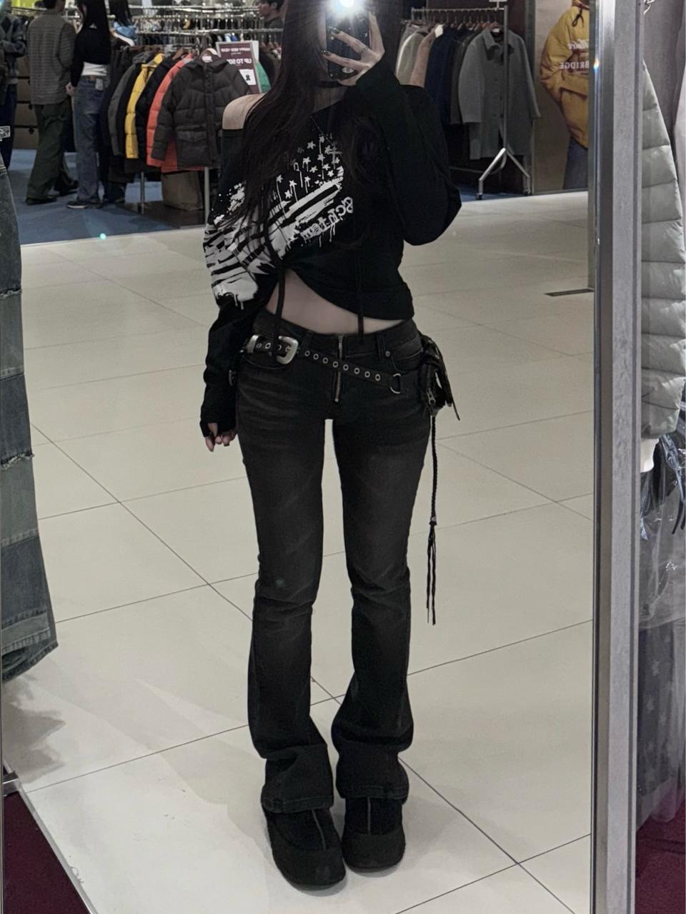 [새상품] 스키즘 인듀싱 빛오 콜라보 부츠컷 팬츠 S/S