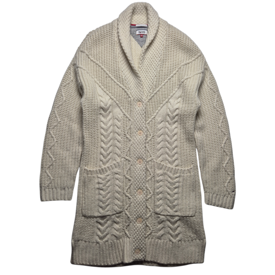 [XS]타미힐피거 숄카라 롱 니트 가디건