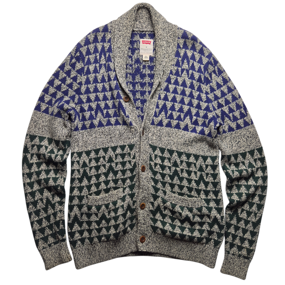 [M] 리바이스 숄카라 패턴 가디건