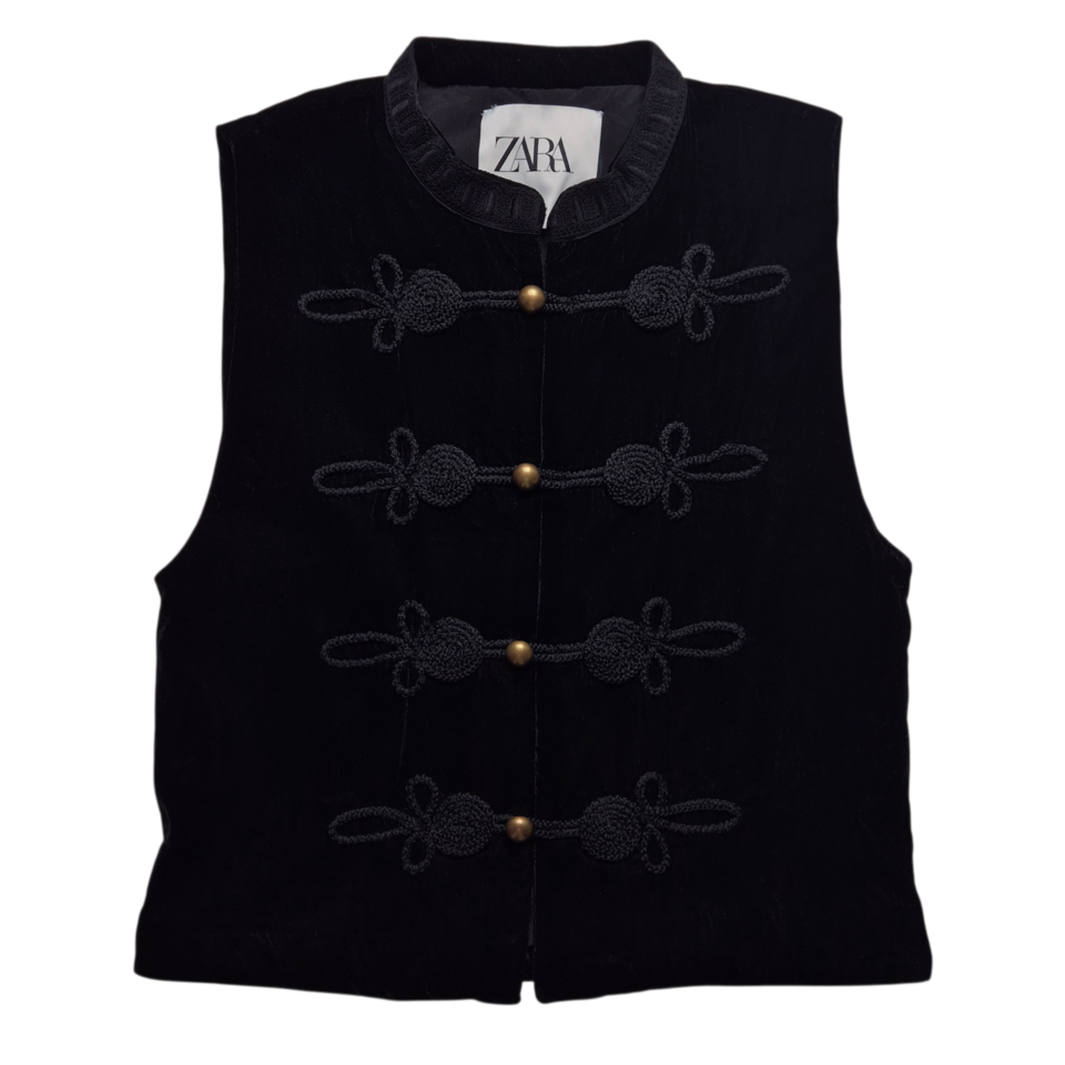 [S] 자라 벨벳 조끼