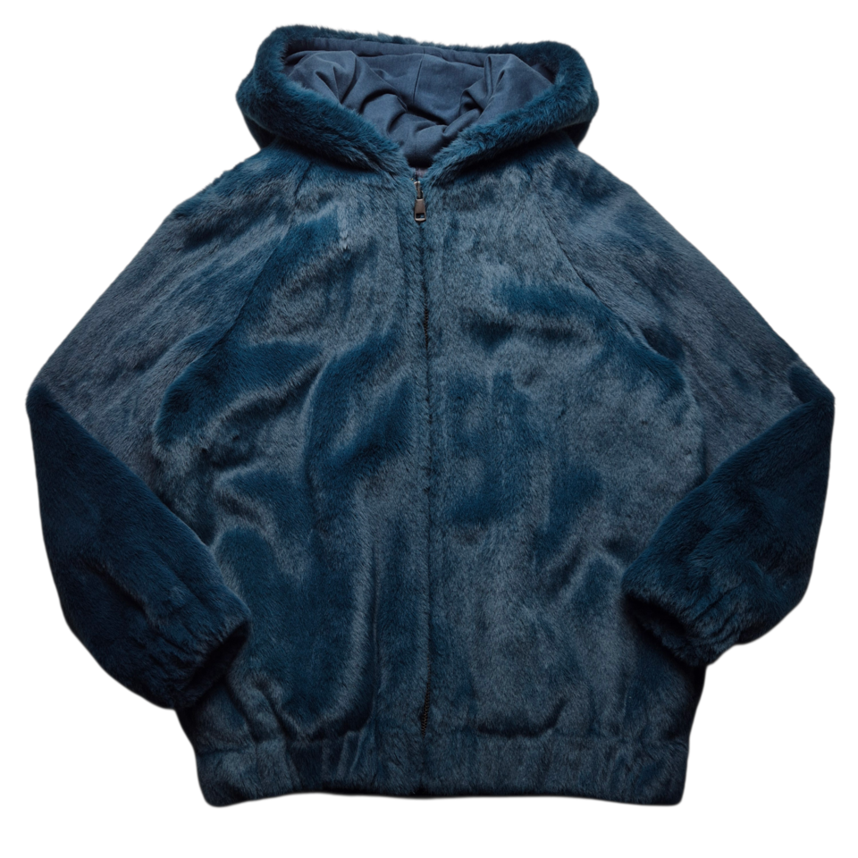 [90] 베네통 퍼 후드집업