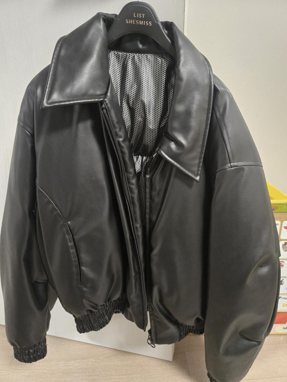 비바브라운 레더패딩자켓