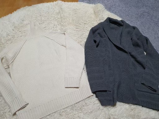 남성 회색 니트가디건+목폴라 일괄가격 100사이즈 둘다다드리는가격 회