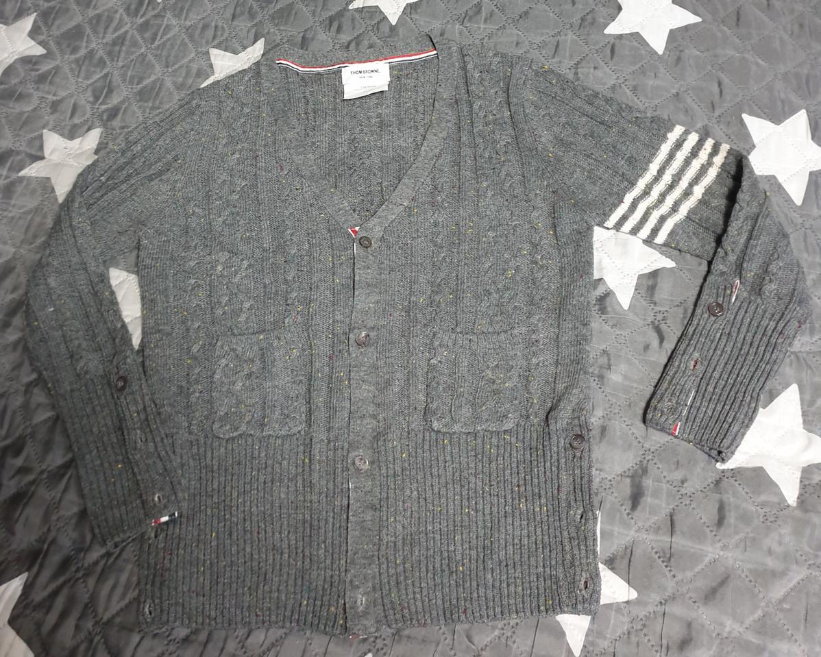 톰브라운 재팬 케이블 모헤어 가디건 그레이 (3사이즈)