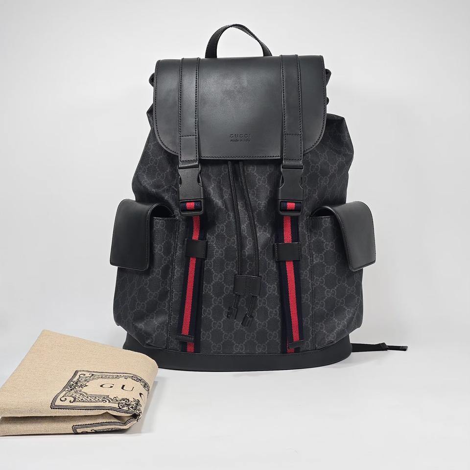 구찌 웹 스트랩 GG 수프림 백팩