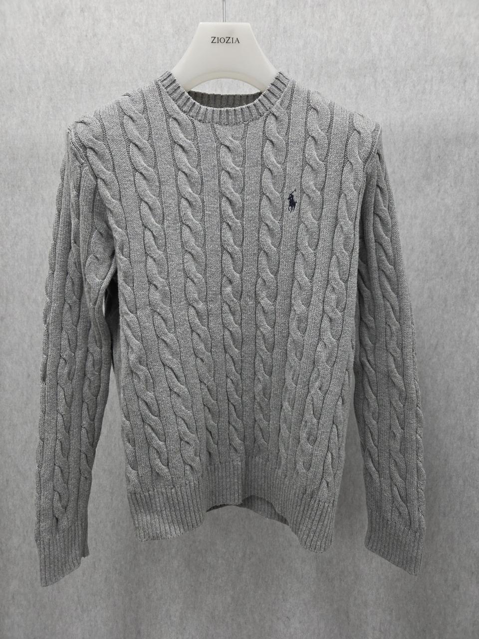 남성 M 폴로 케이블 니트 긴팔