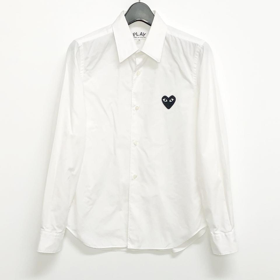 꼼데가르송 블랙 와펜 셔츠/여성M/칠팔구제