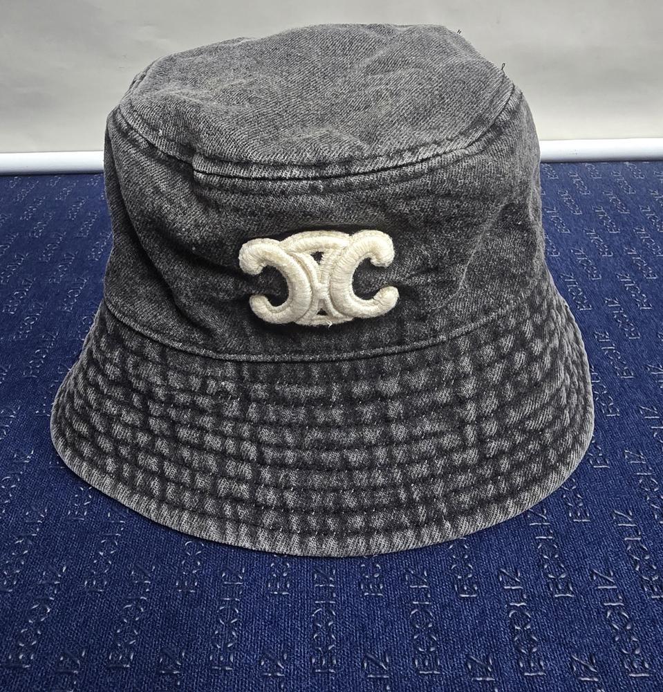 셀린느 데님 벙거지 모자 . 버킷