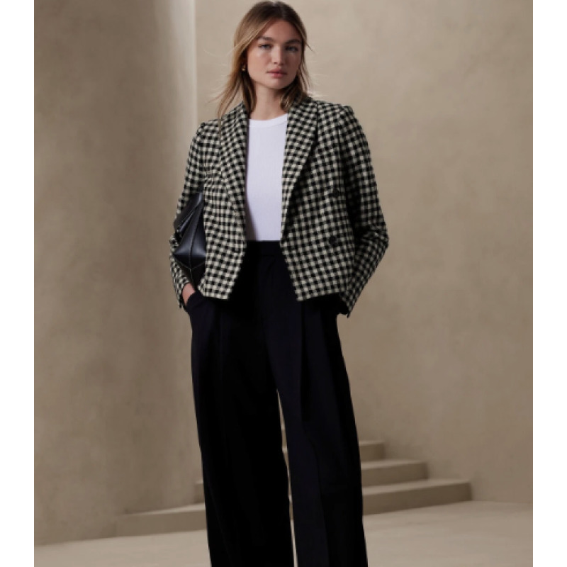 5078/바나나리퍼블릭/4/체크 울자켓/구제나라앨리스