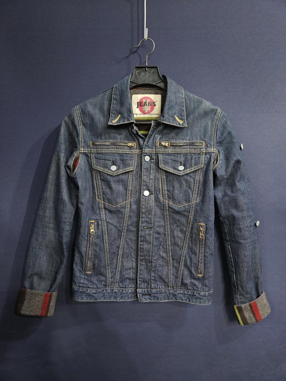 엔 진스 네이비 남성 슬림핏 90 빈티지 데님자켓