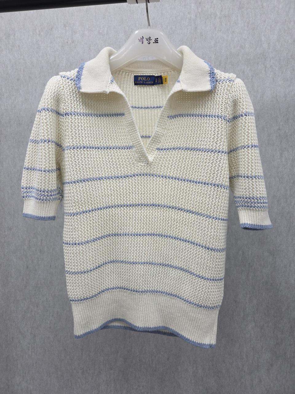 여성 S 폴로 카라 니트 반팔