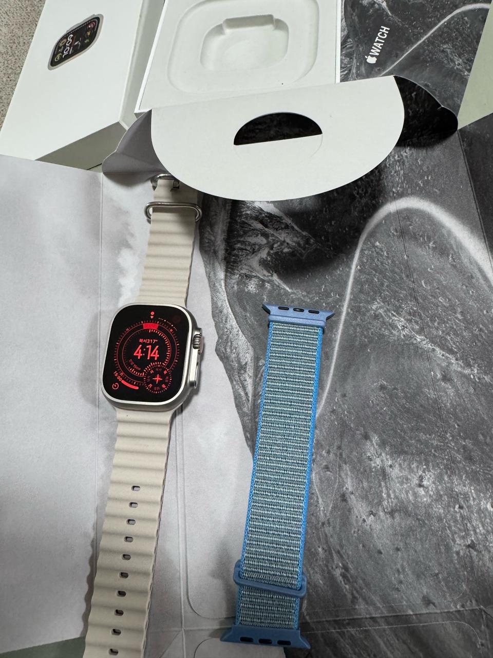 애플워치 울트라2 네츄철티타늄 배터리100% 급처