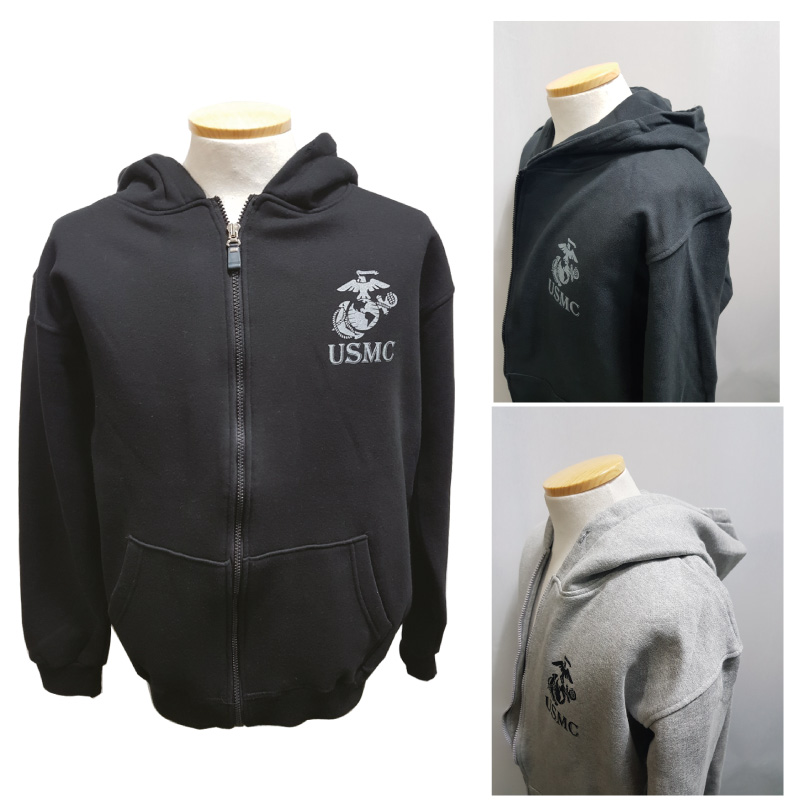 미해병대 후드 집업 자켓