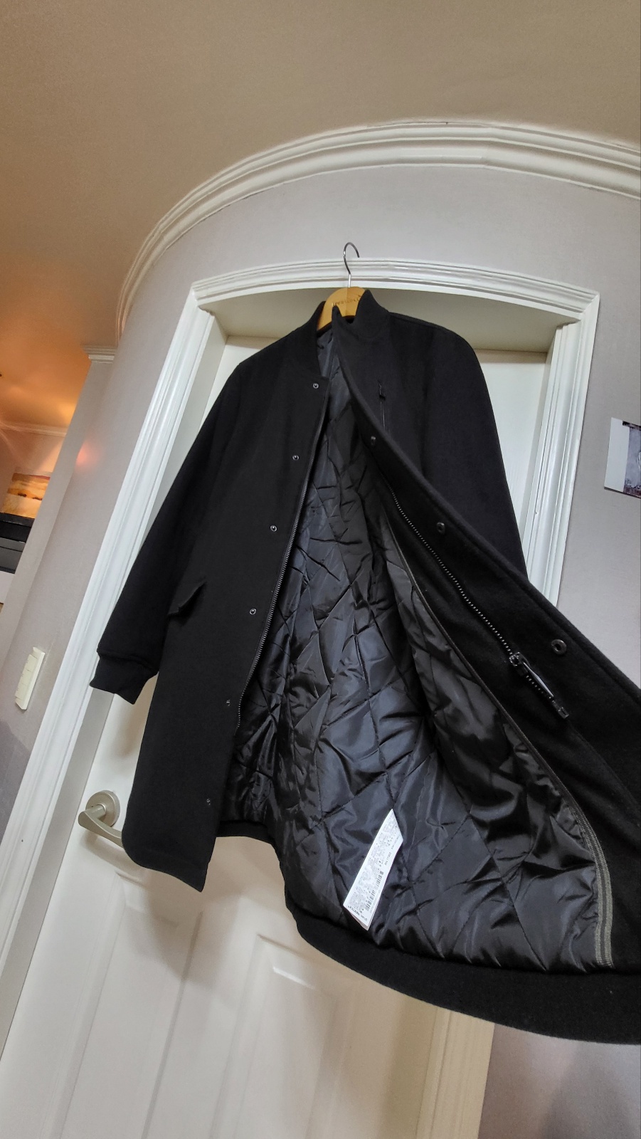 자라 ZARA MAN  안감누빔 블랙 코트 L/100