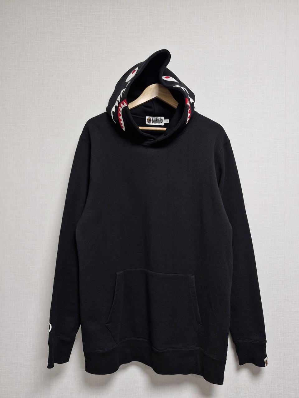 베이프 샤크 블랙 후드티 100