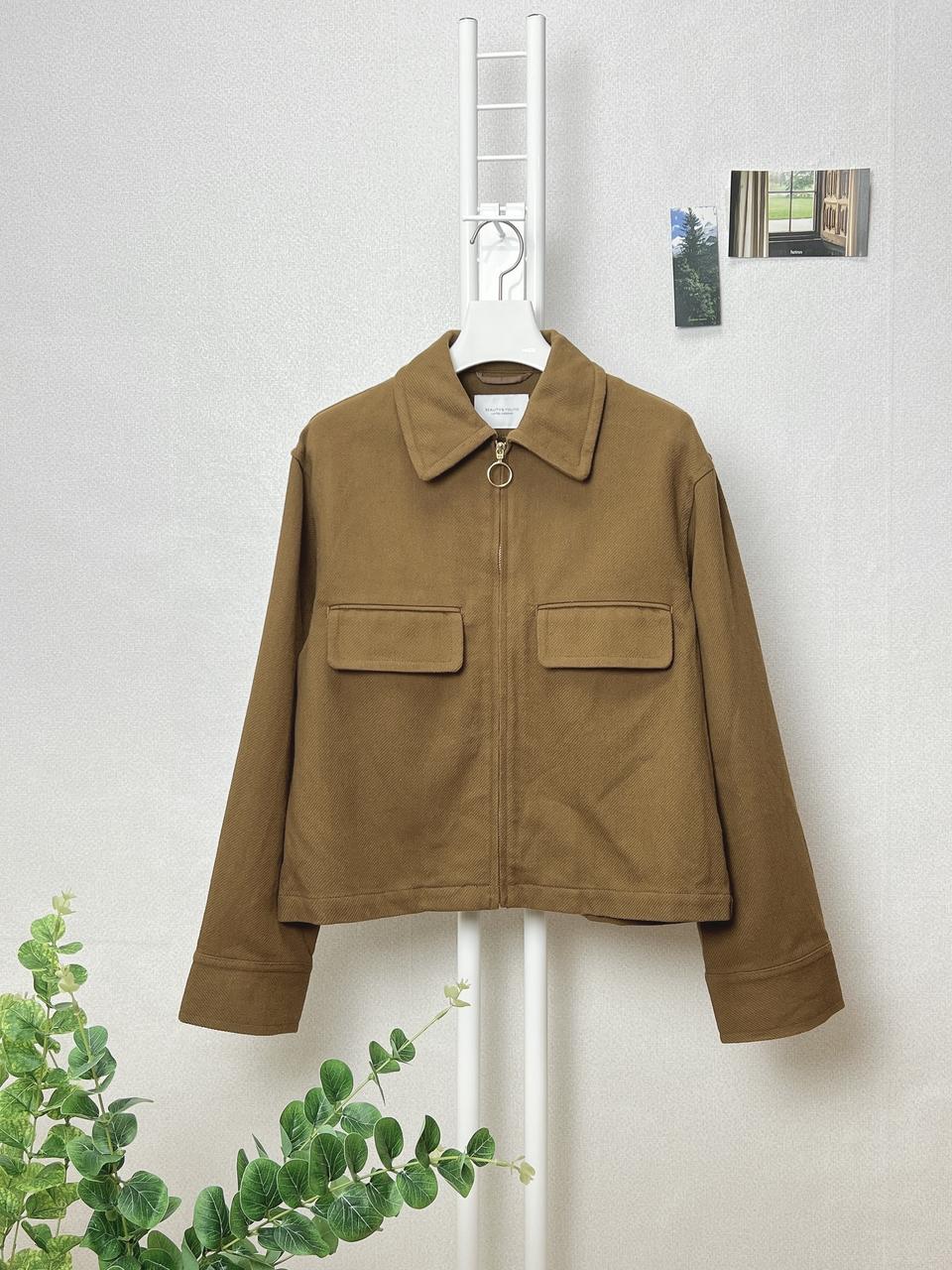 beauty&youth 뷰티앤유스 여성 코튼 집업 블루종