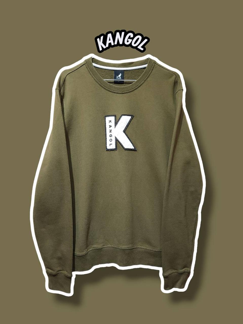 L/ 캉골 K 패치로고 맨투맨 카키 /0212