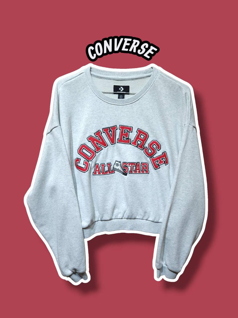M/ 컨버스 올스타 헤리티지 크롭 크루넥 스웻셔츠 /0212