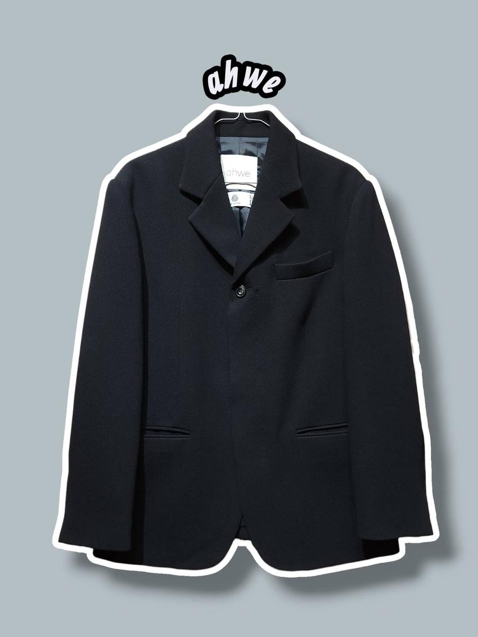 S/ ahwe 아위 데니쉬 3버튼 트윌 울 자켓 블랙 /0212