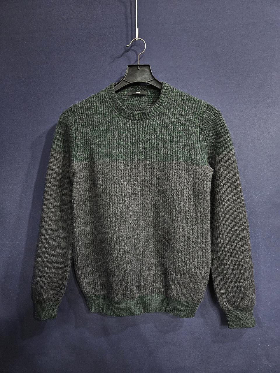 시스템옴므 투톤 남성 슬림핏 100 니트