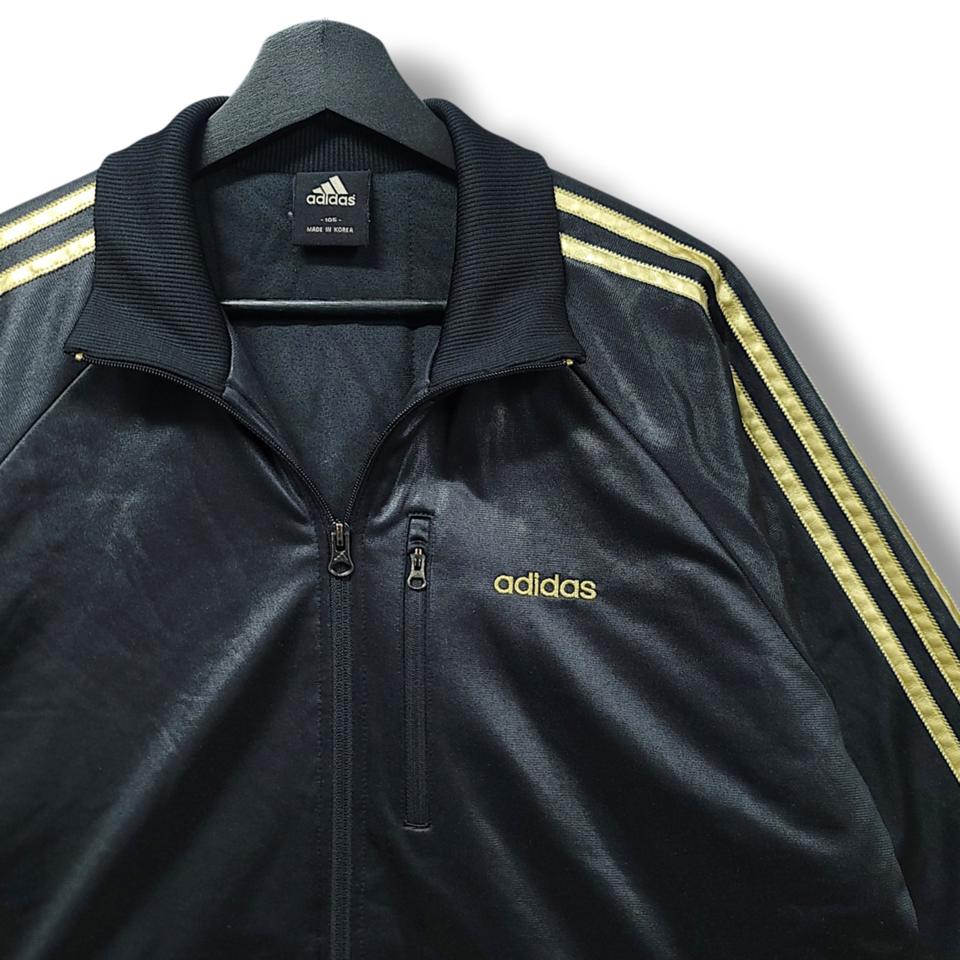 [105] 아디다스 블랙&골드라인 패딩 트랙탑 자켓
