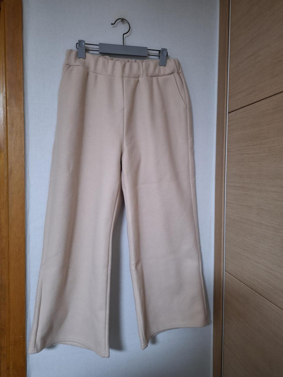 아이보리색 여성 와이드팬츠 2xl