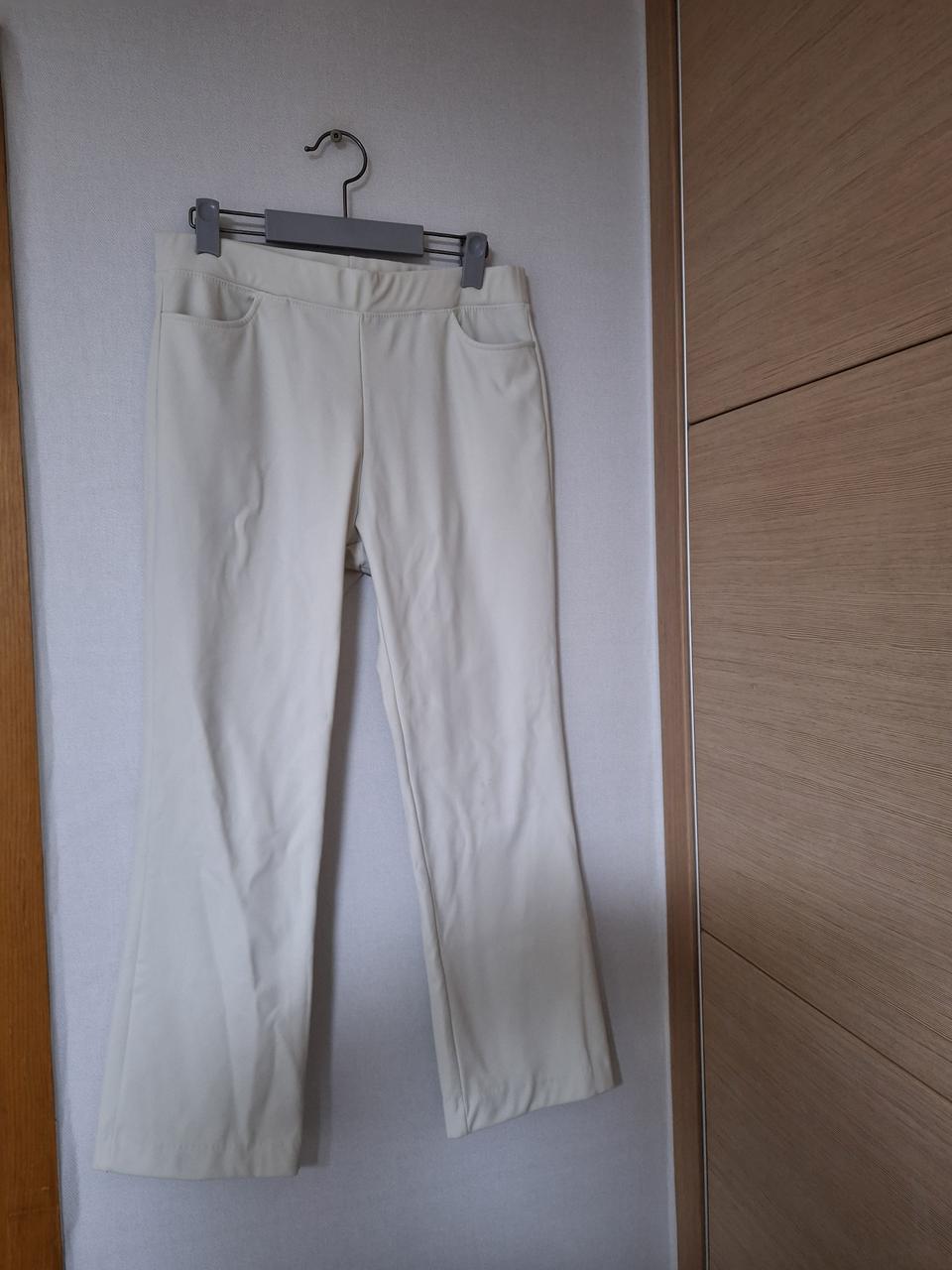 아이보리 여성 기모밴딩바지 xl