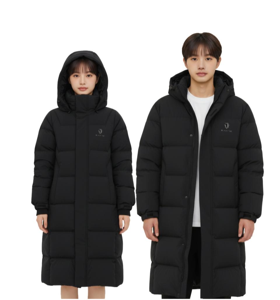 새상품급)블랙야크 24년 아이유 남녀공용 방풍 기능성 롱패딩 L크로노스롱