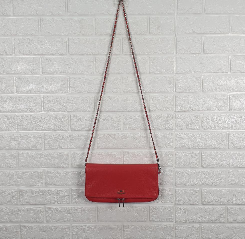 쟈딕앤볼테르 레드 레더 크로스바디 숄더백