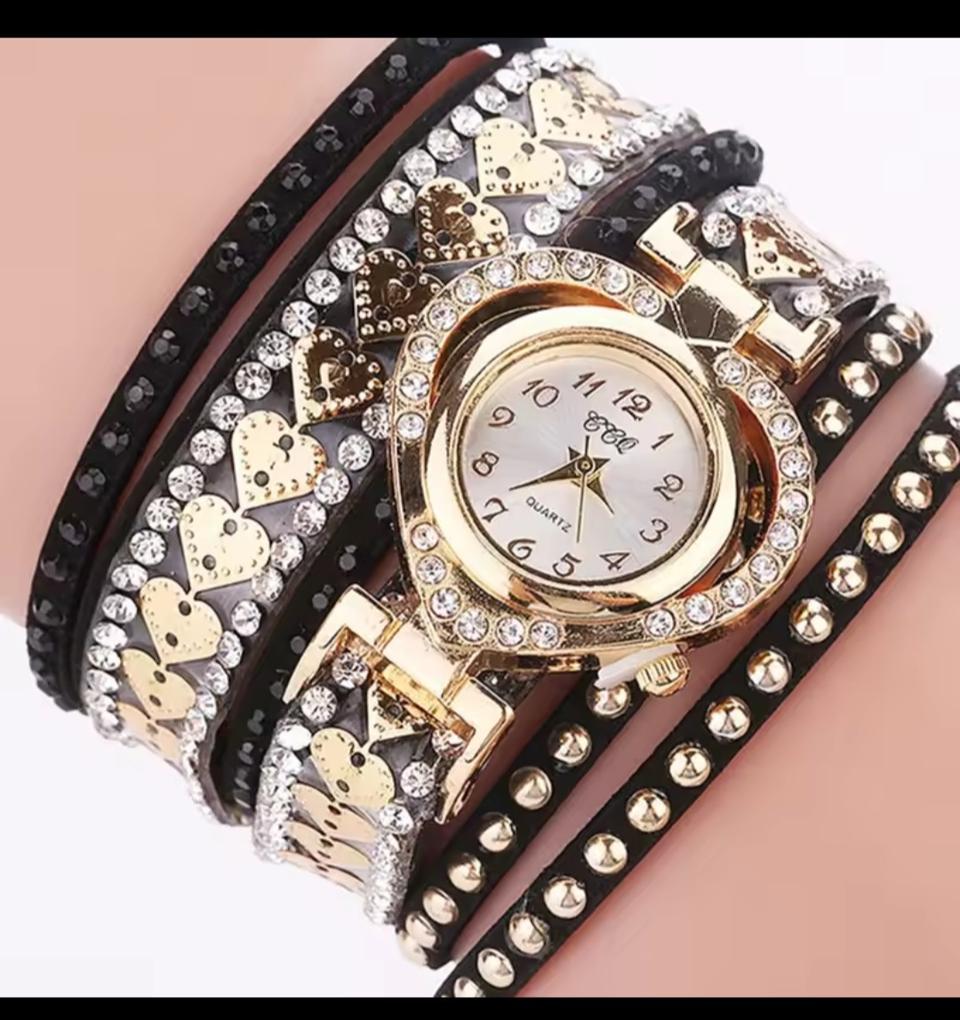 하트 쥬얼리 손목 쿼츠 시계 새제품