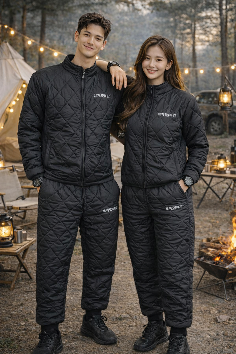 국산 기모 깔깔이 바지