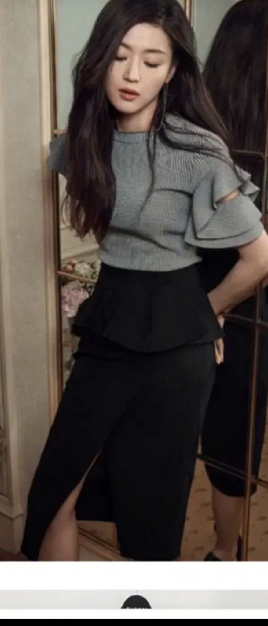 (정품) MICHAA 러플 니트