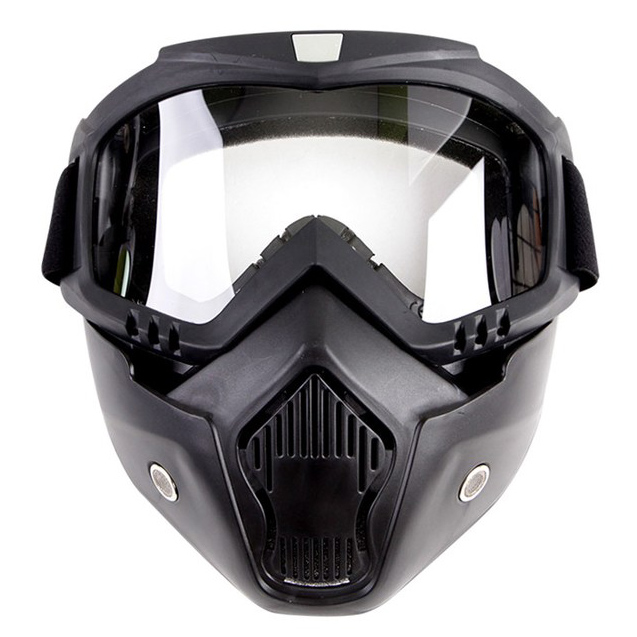 바이크 방풍 고글 마스크 선글라스 분리형 투명 G-439