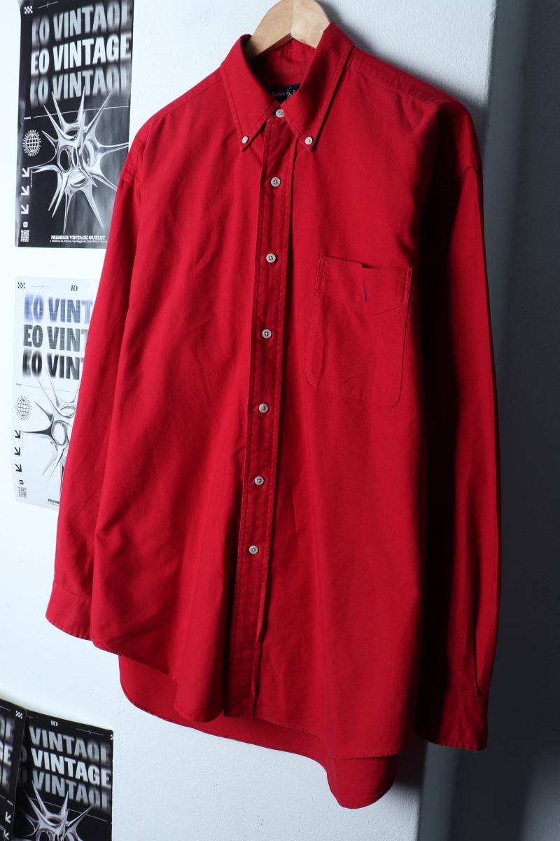 (M-XL) 폴로 랄프로렌 셔츠 남방 옥스포드 레드 무지 포니-1733A