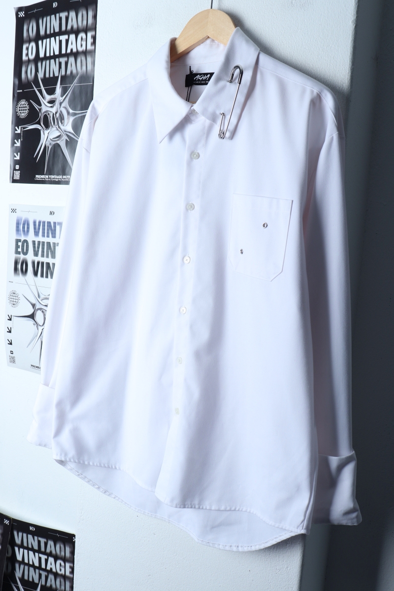 (M-XL) 아차 셔츠 남방 화이트 새상품 옷핀 디자이너브랜드-1733F