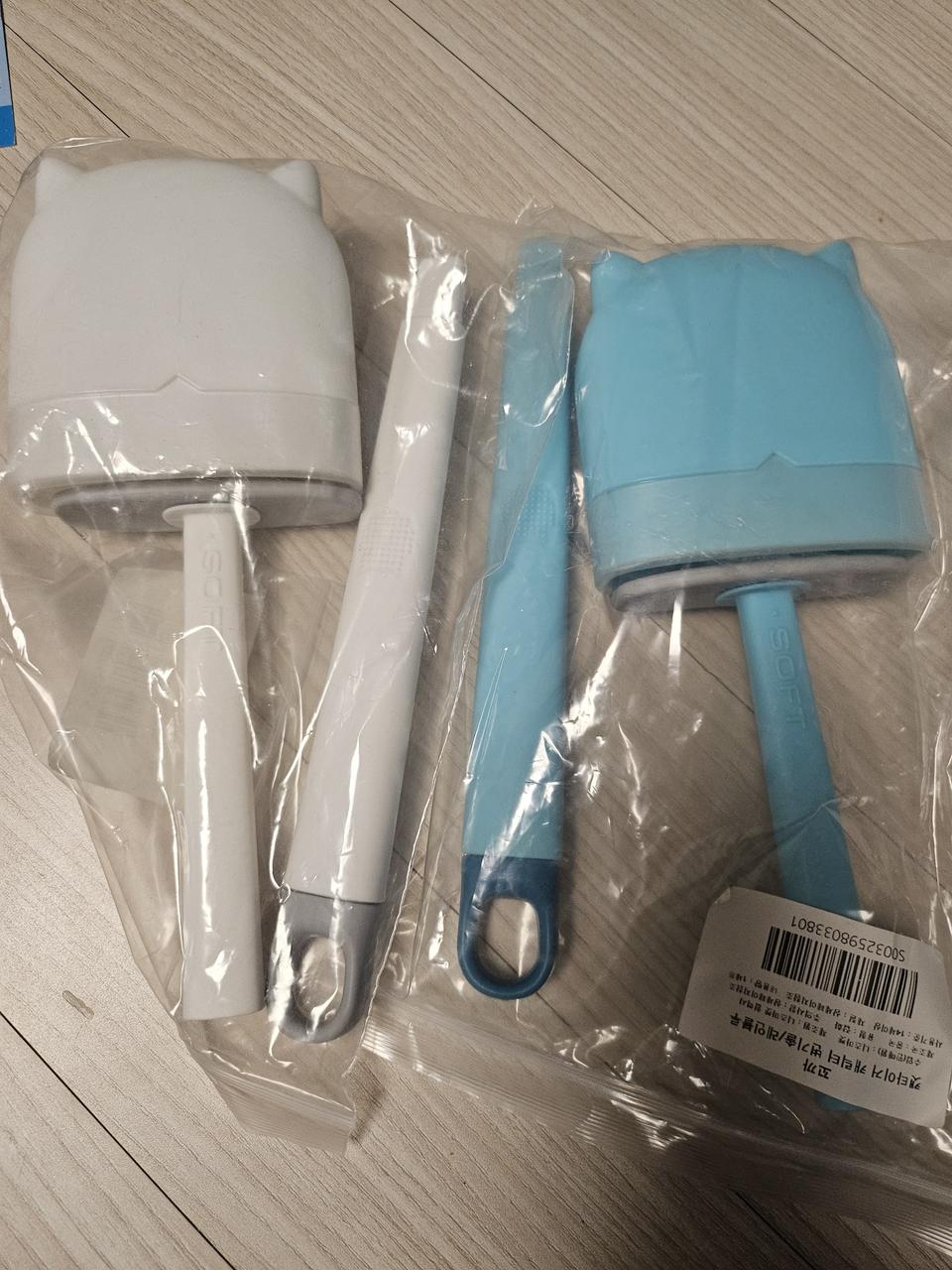 캣타이거 욕실 변기솔 화이트/블루 화장실 청소